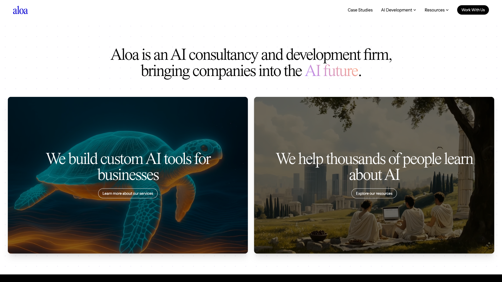 Aloa Homepage