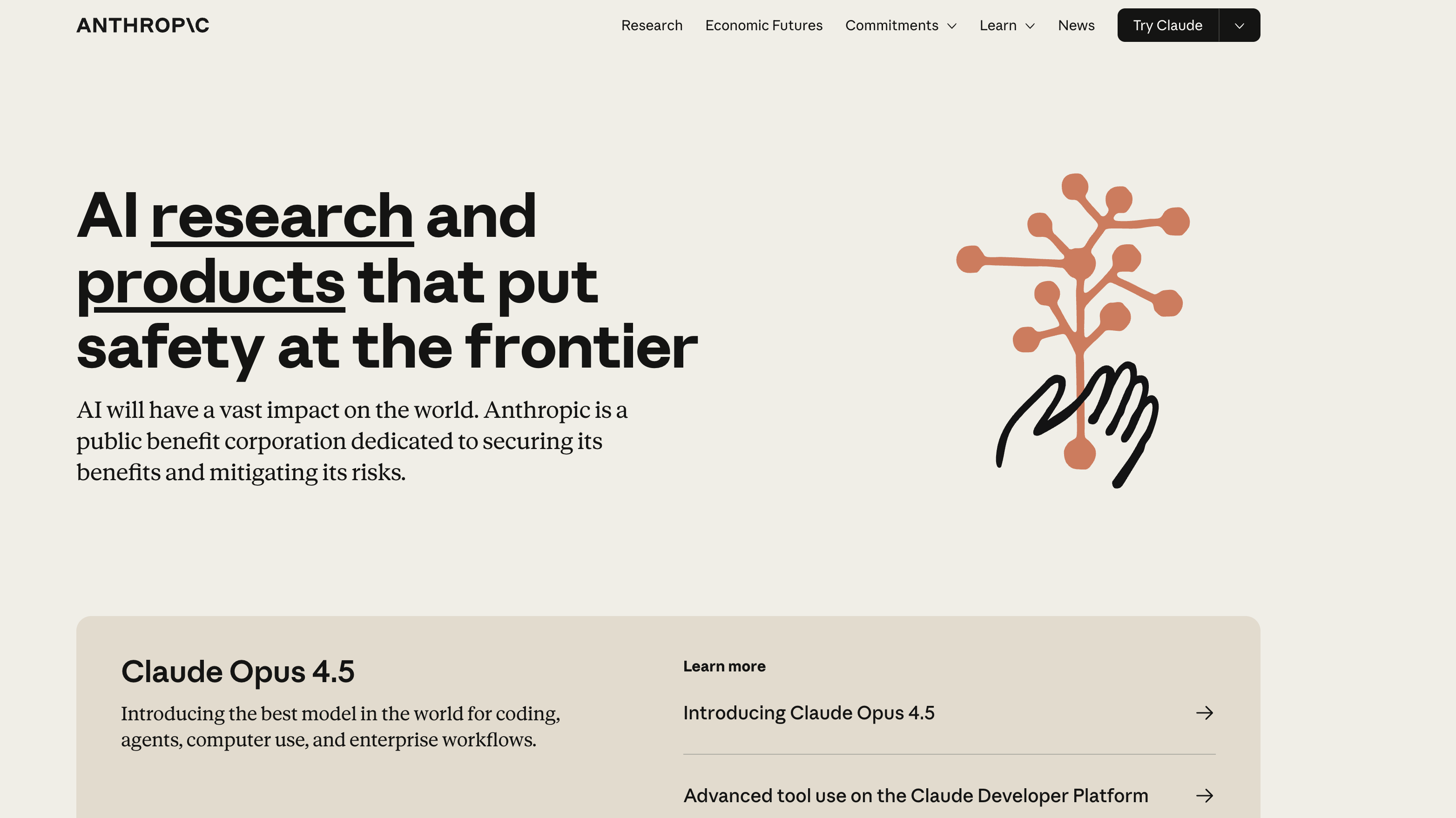 Anthropic Claude Homepage