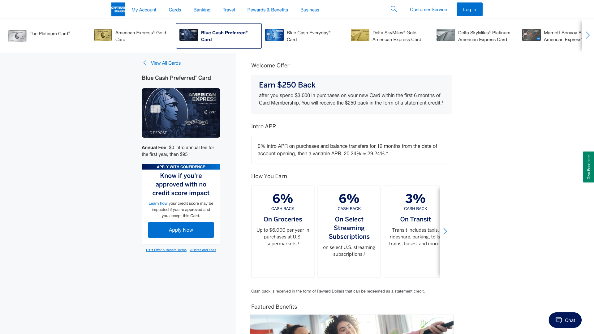 Blue Cash Preferred homepage