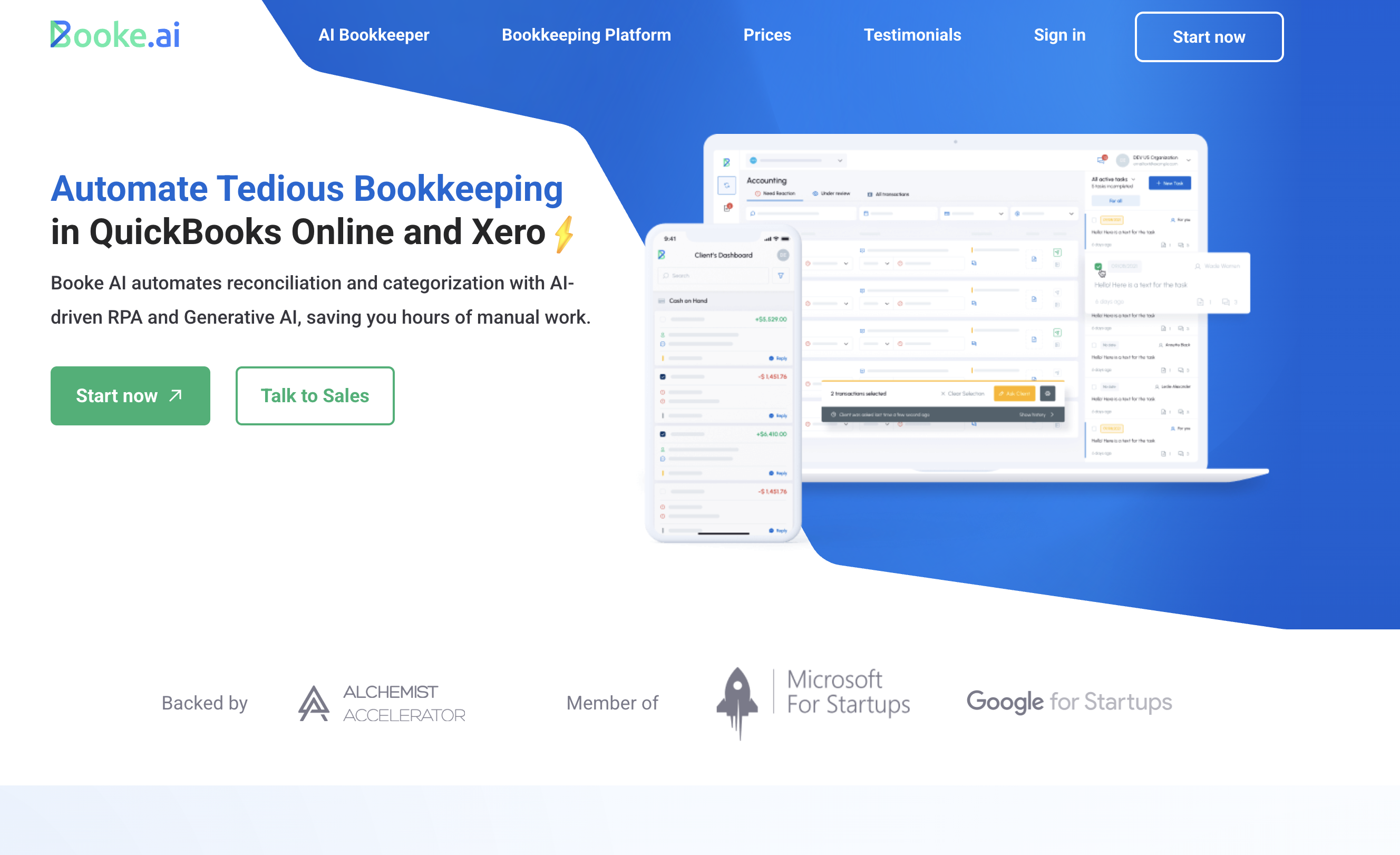 Booke AI Homepage