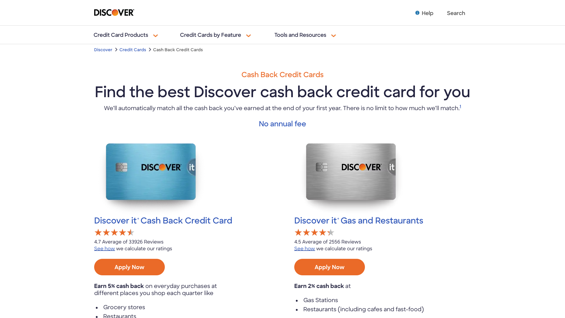 Discover it Balance Transfer homepage