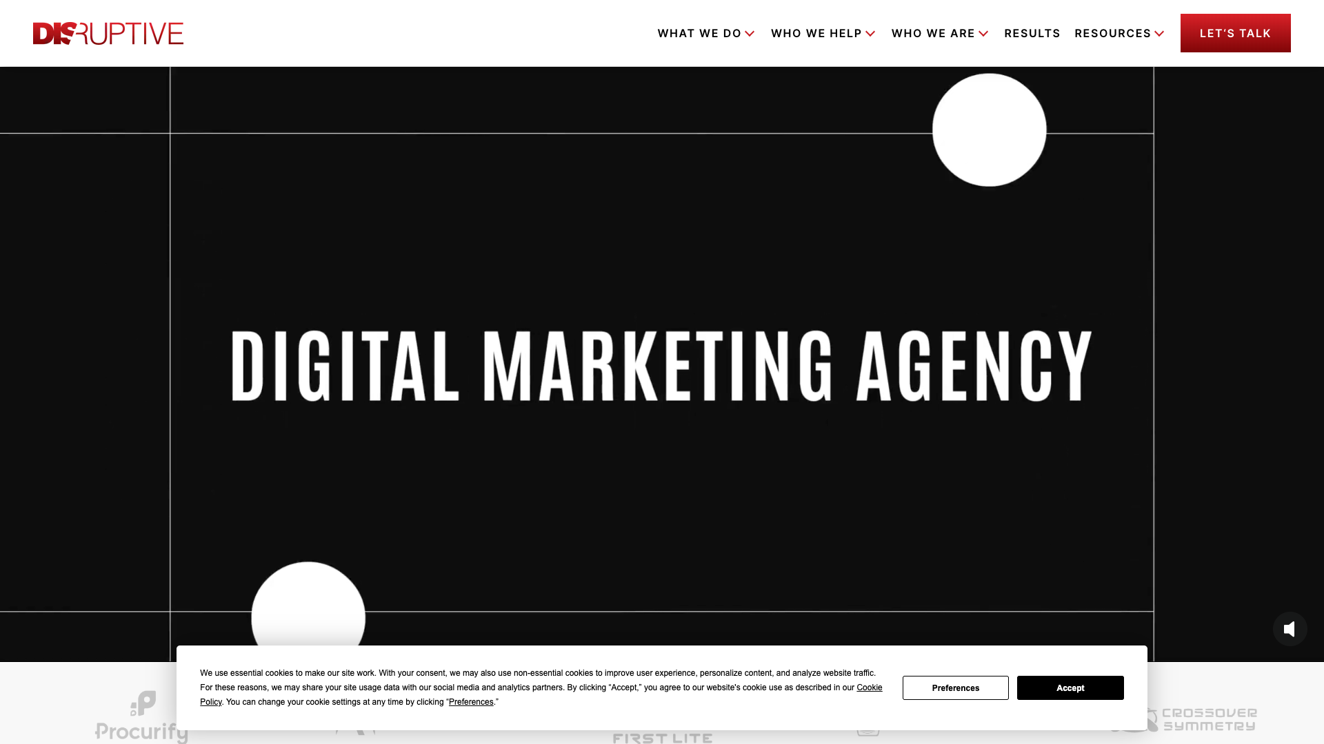 Disruptive Advertising Homepage