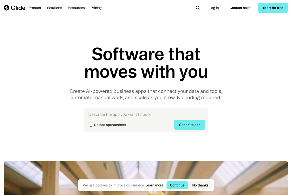 Glide homepage