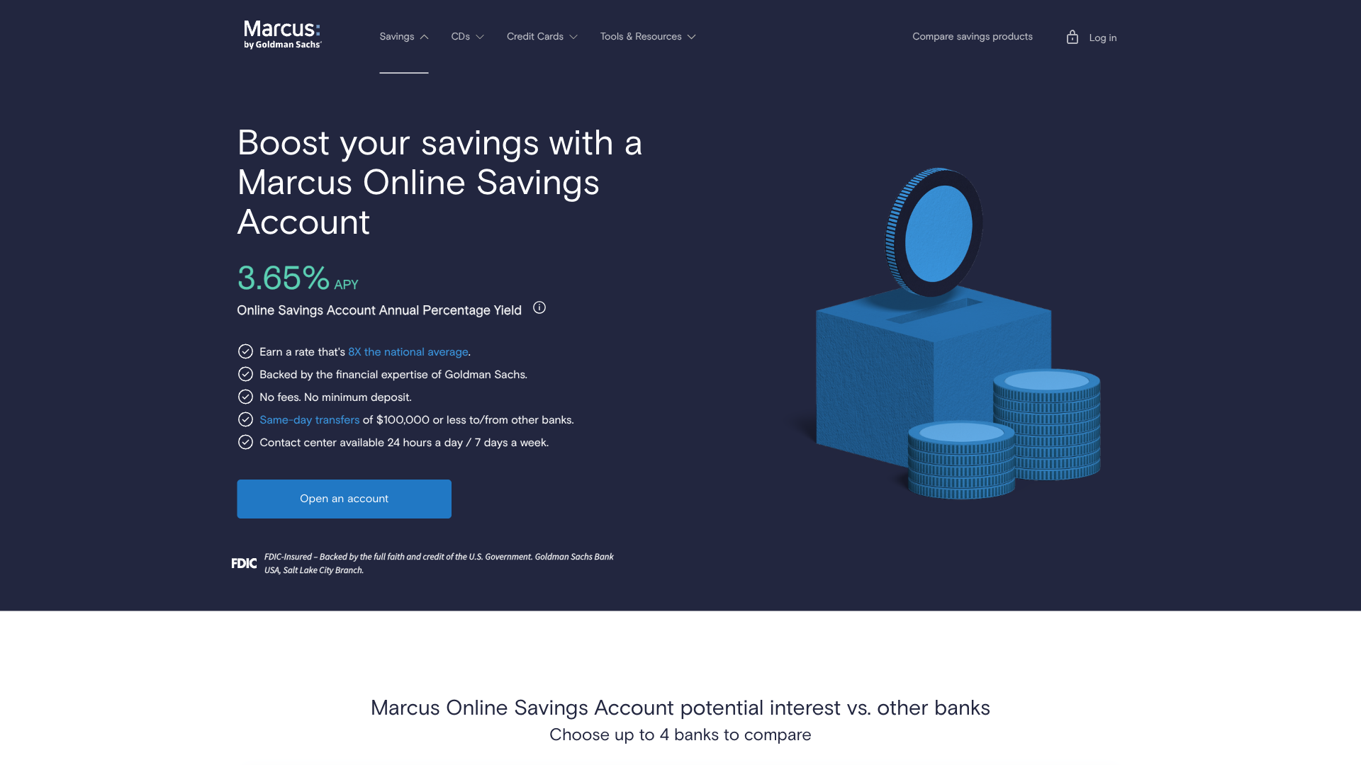 Marcus by Goldman Sachs homepage