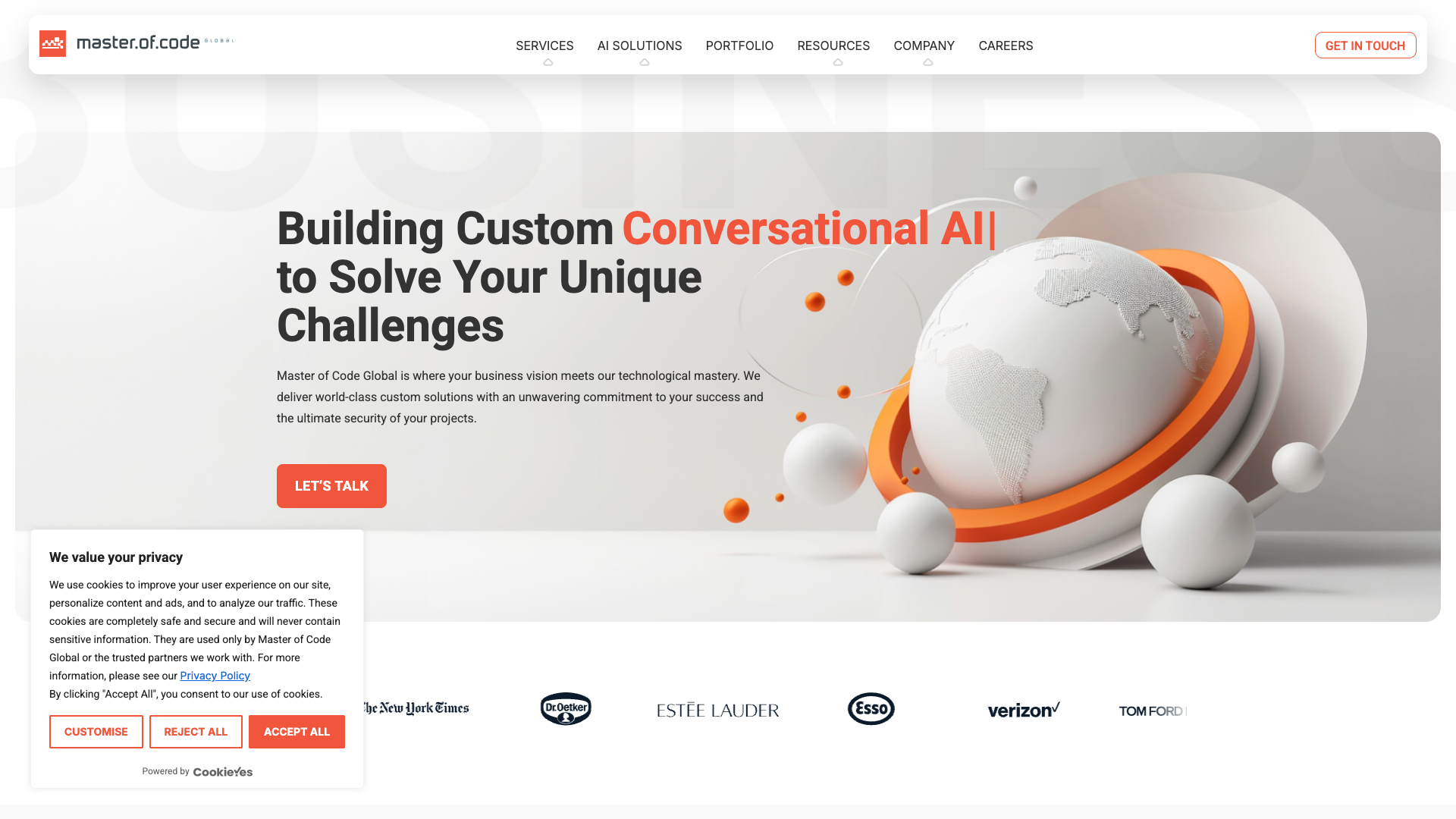 Master of Code Global Homepage