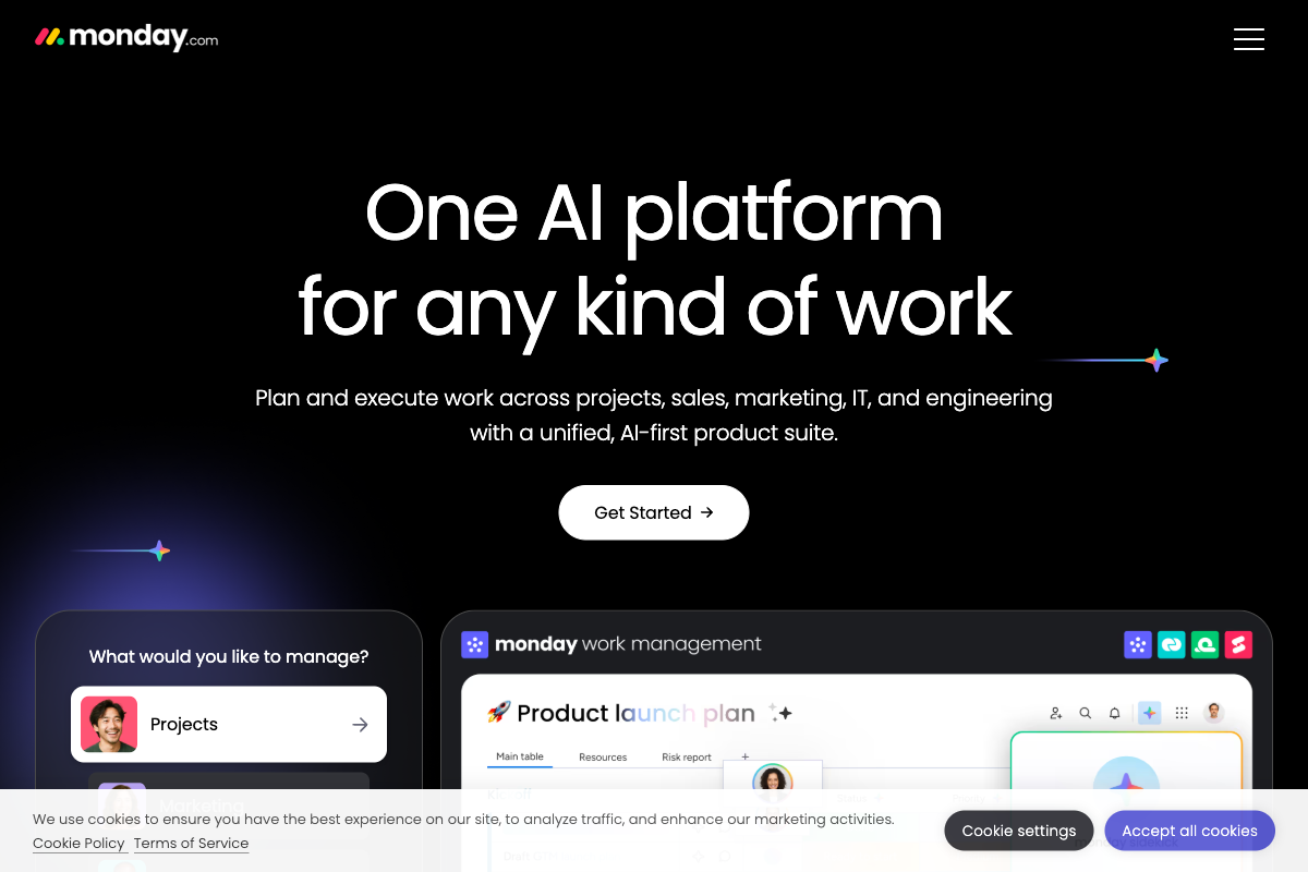 Monday.com homepage