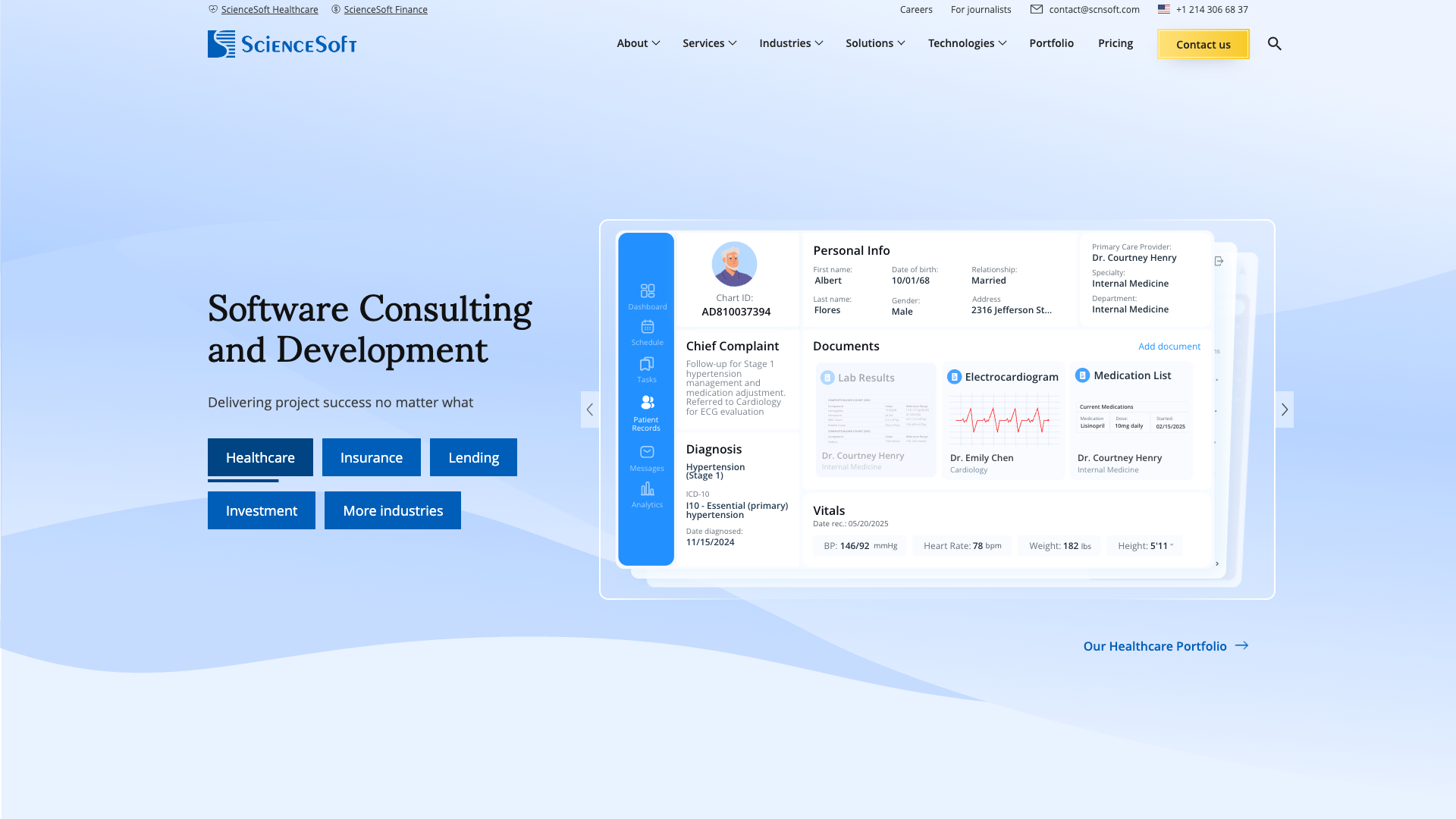 ScienceSoft Homepage