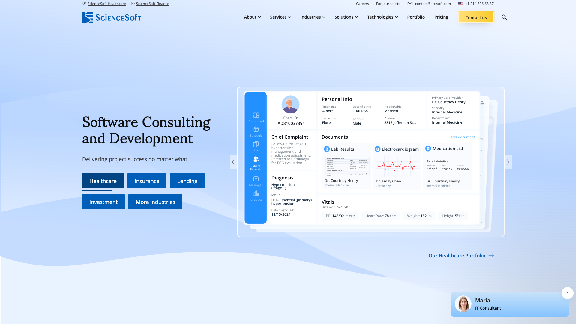 ScienceSoft Homepage