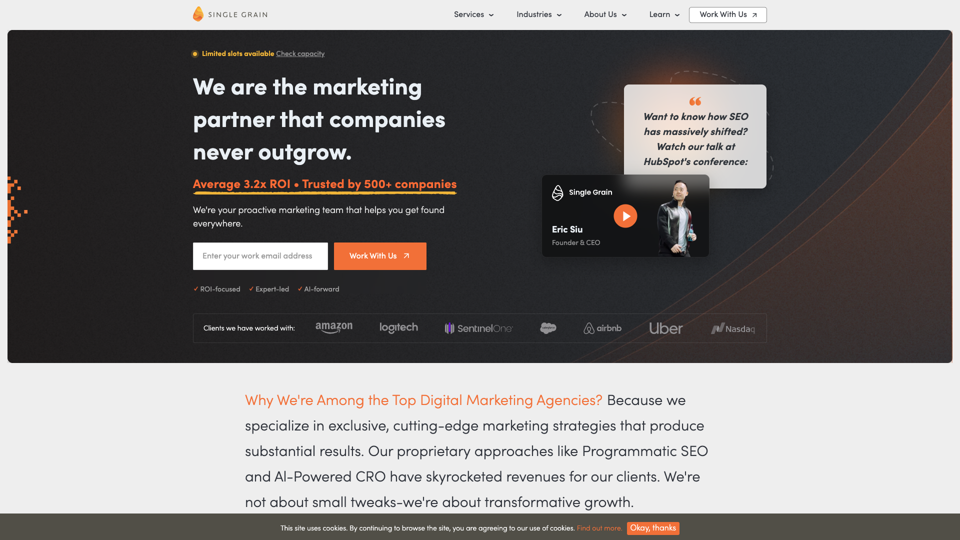 Single Grain Homepage