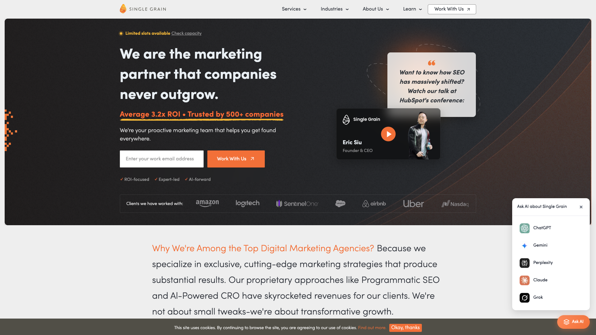 Single Grain Homepage