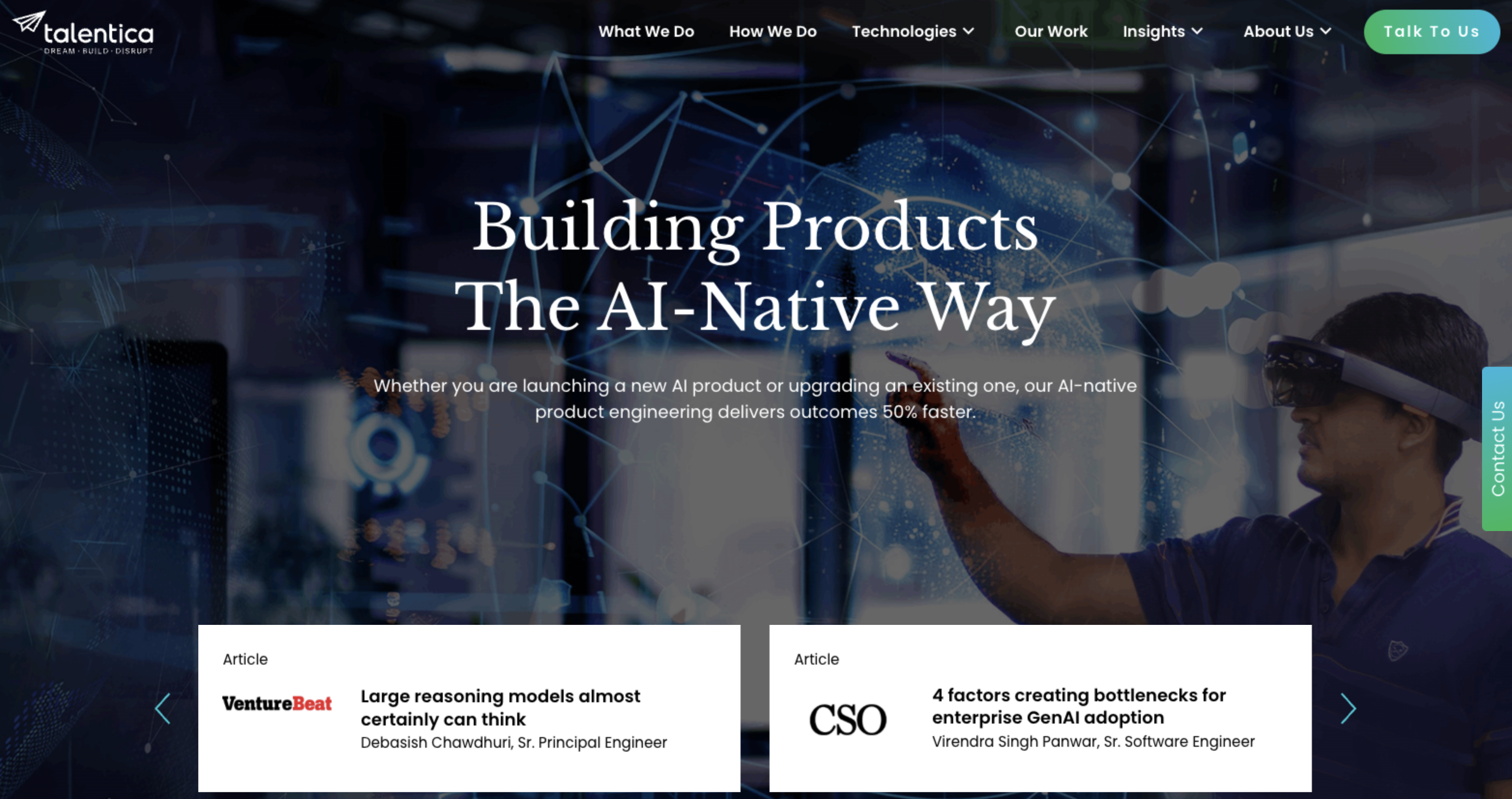 Talentica Software Homepage