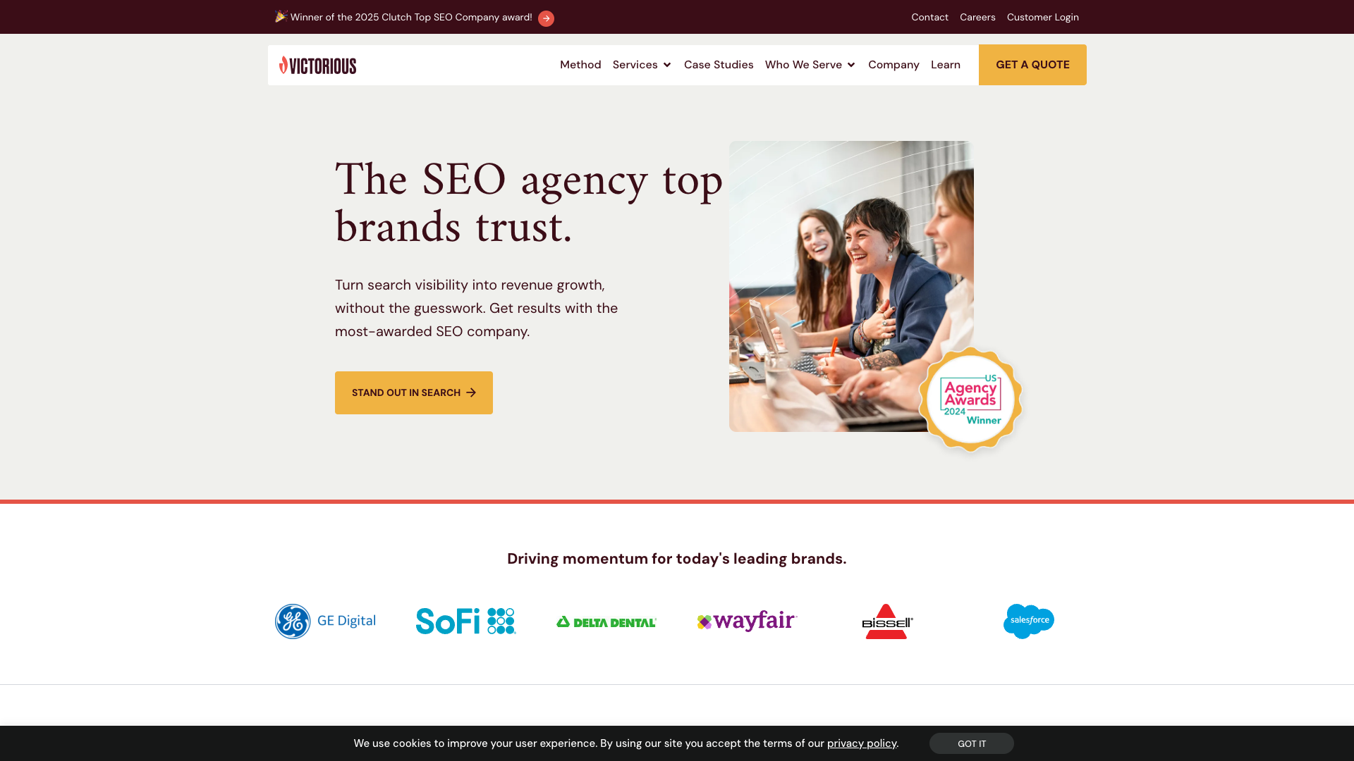 Victorious SEO Homepage